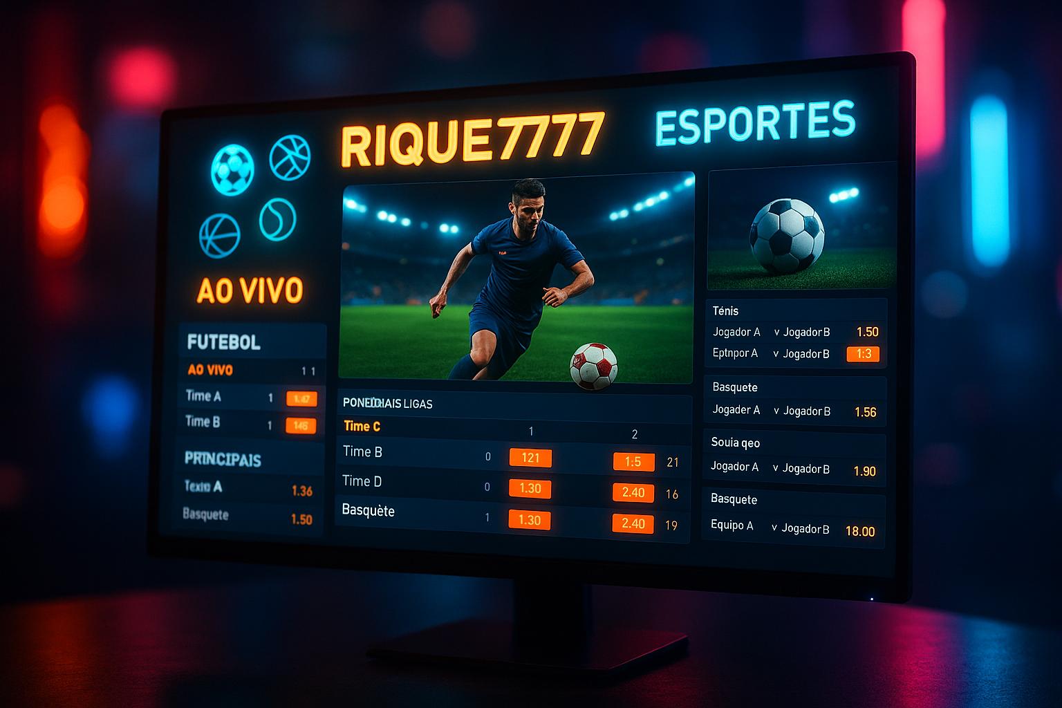 Aposte em apostas esportivas no cassino online RIQUE777