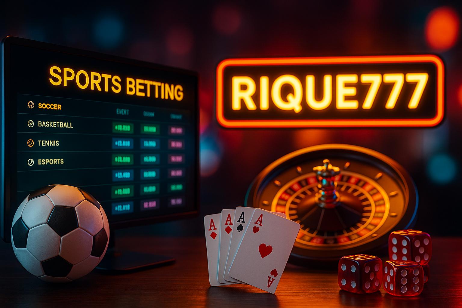 Apostas esportivas no cassino online RIQUE777